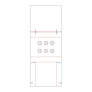  counter display without wall dieline