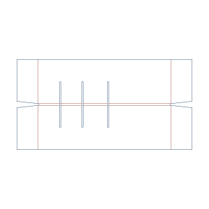  14006 folding divider with tails and three slots dieline