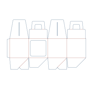  custom auto lock box with handle and window dieline