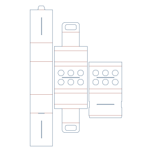  custom bottle carrier comprised by top and bottom inserts and wrapper dieline