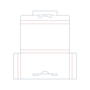  custom one piece folder with buckle closure dieline example produced by cefbox dieline generator