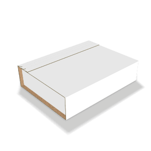 Custom one-piece folder box with tearable strip mockup