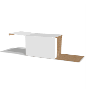  custom reverse tuck end folding box with integrated two compartments 10038