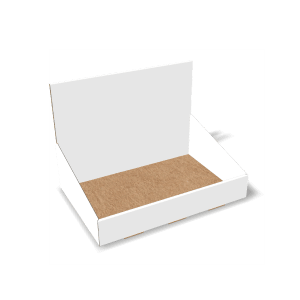 Custom beveled side walls counter top display tray box dieline generator. 