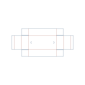Custom tray box 27002 flat dieline layout for a folder tray blueprint template.