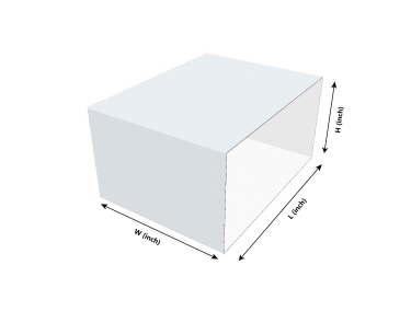 Diagram of showing how to measure packaging sleeve's dimensions