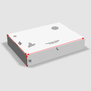 Diagram of showing a box's outer dimensions