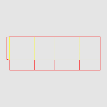 Dielines of Half Slotted Carton