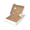 Mockup of custom corrugated cardboard mailer boxes with ear lock and dust flaps