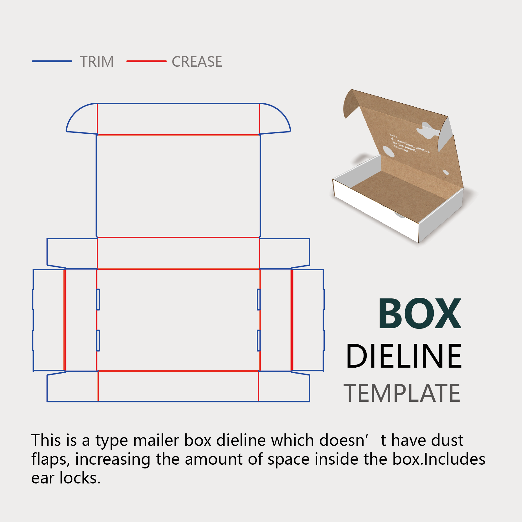Instruction about mailer box without wings. 