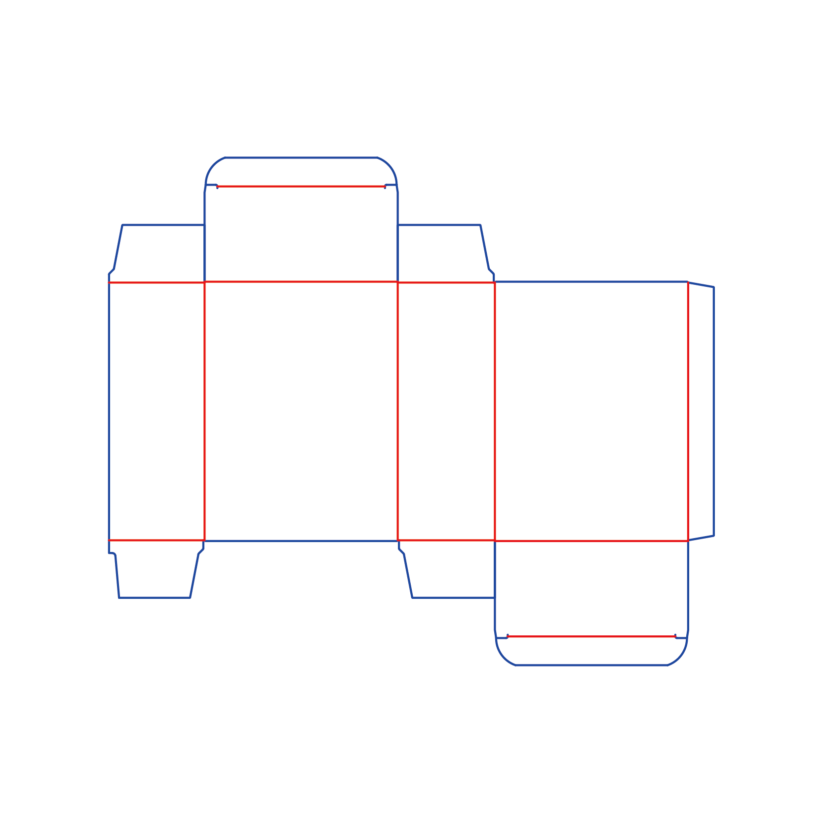 Packaging dielines, design templates of product packaging