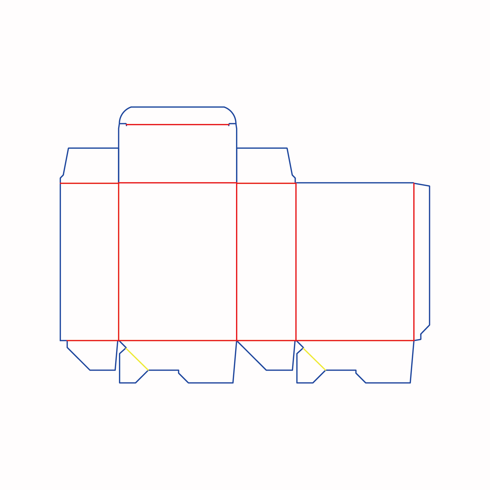 Packaging dielines, design templates of product packaging