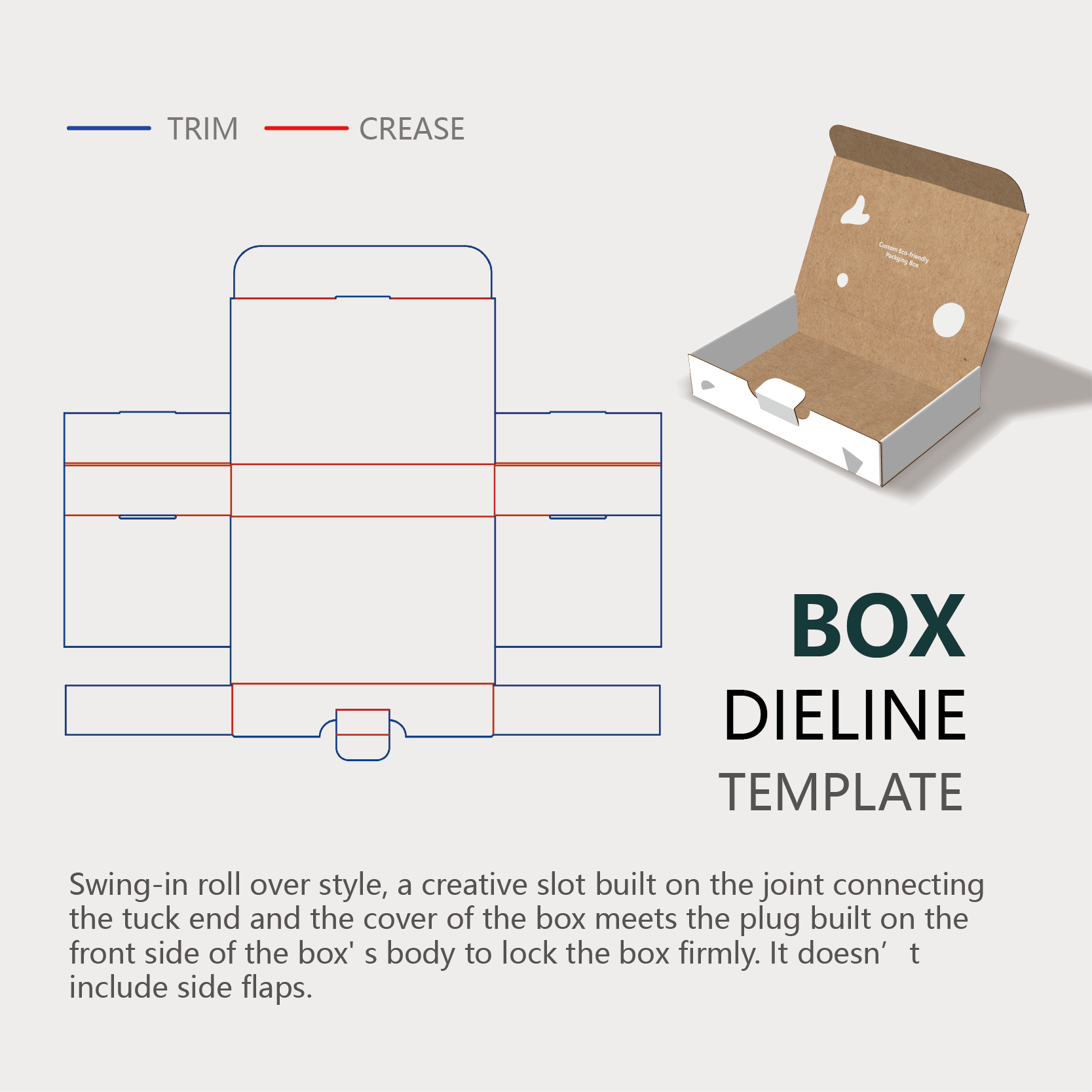 Instruction of a type of mailer box, with a lock