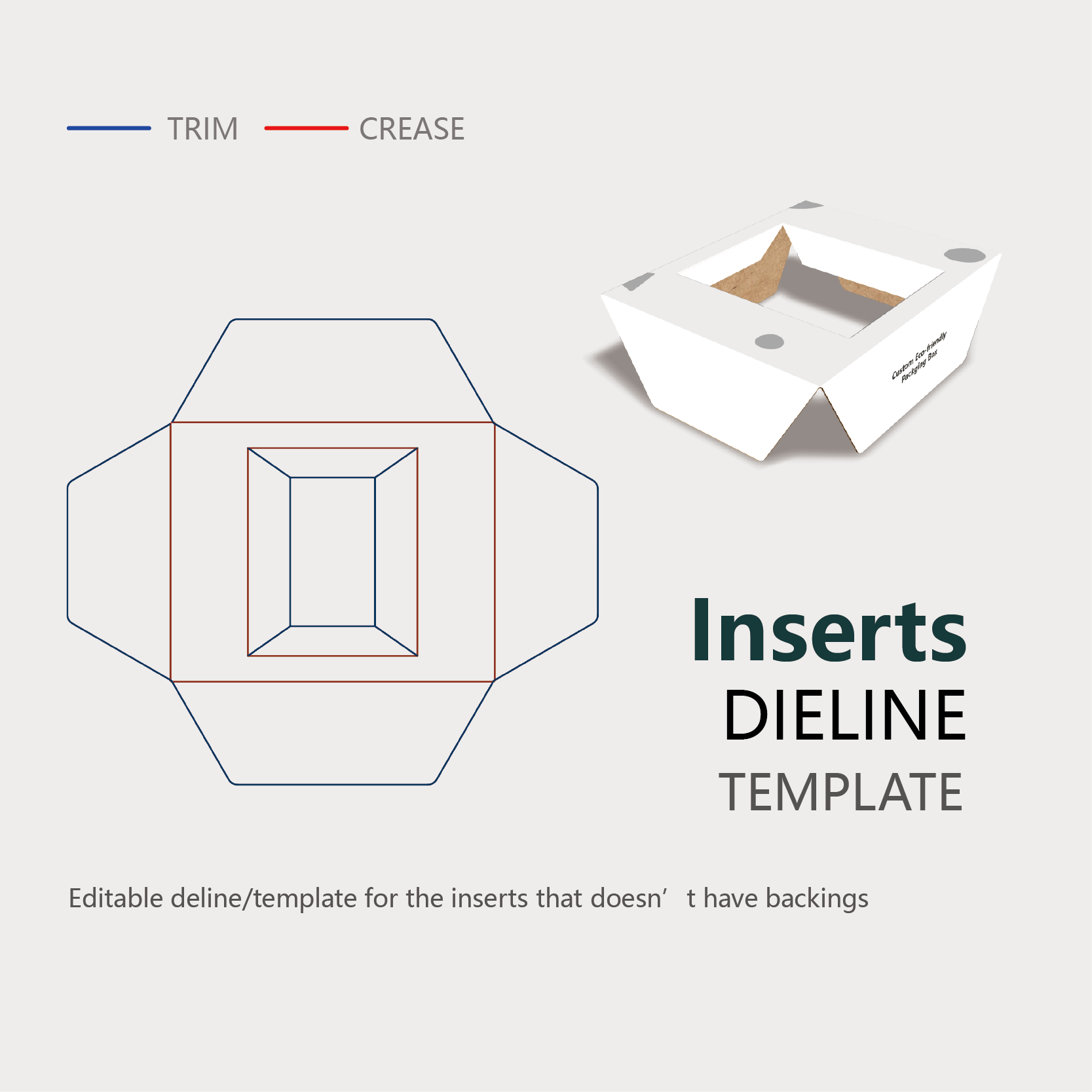 Instruction of inserts without backing