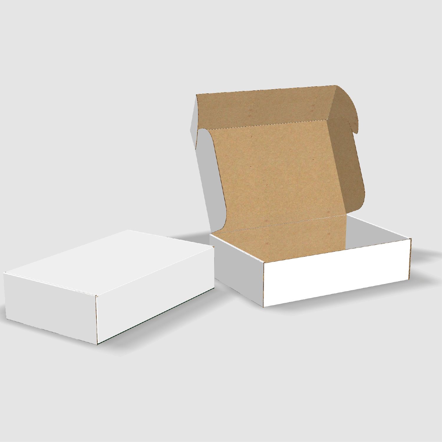 Custom White or Kraft Plain Mailer Boxes cefBox