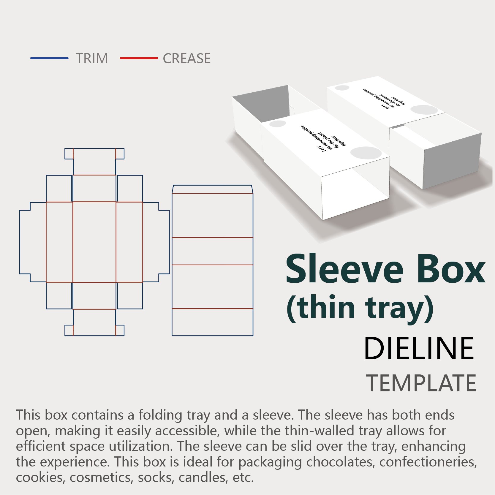 templates instruction of thin wall tray and sleeve box