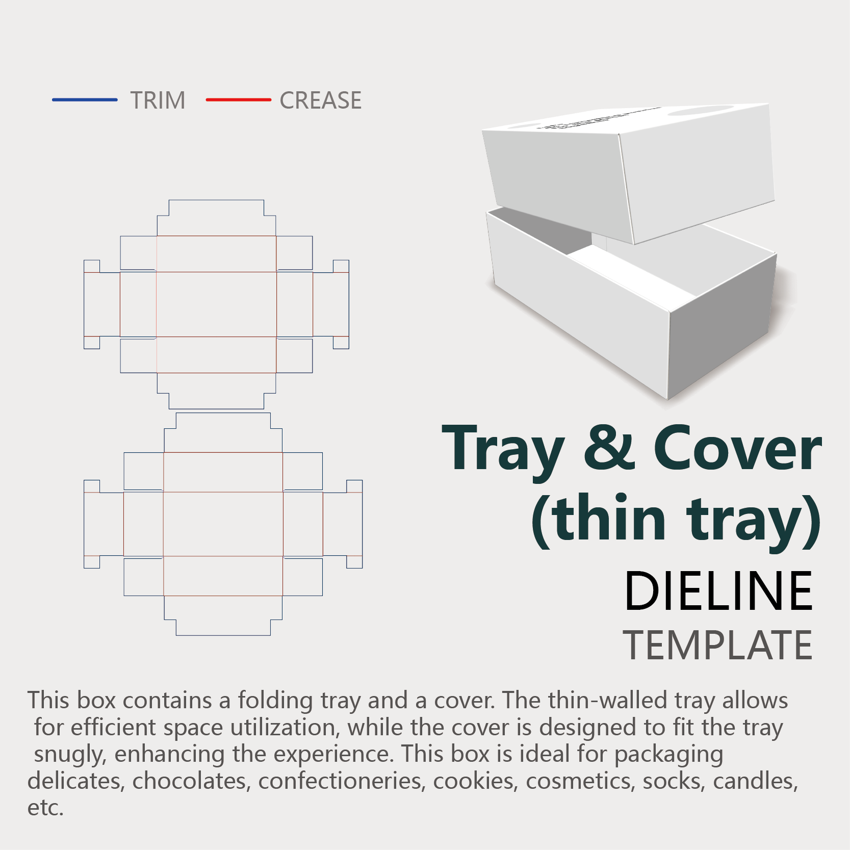 templates instruction of thin wall tray and cover box