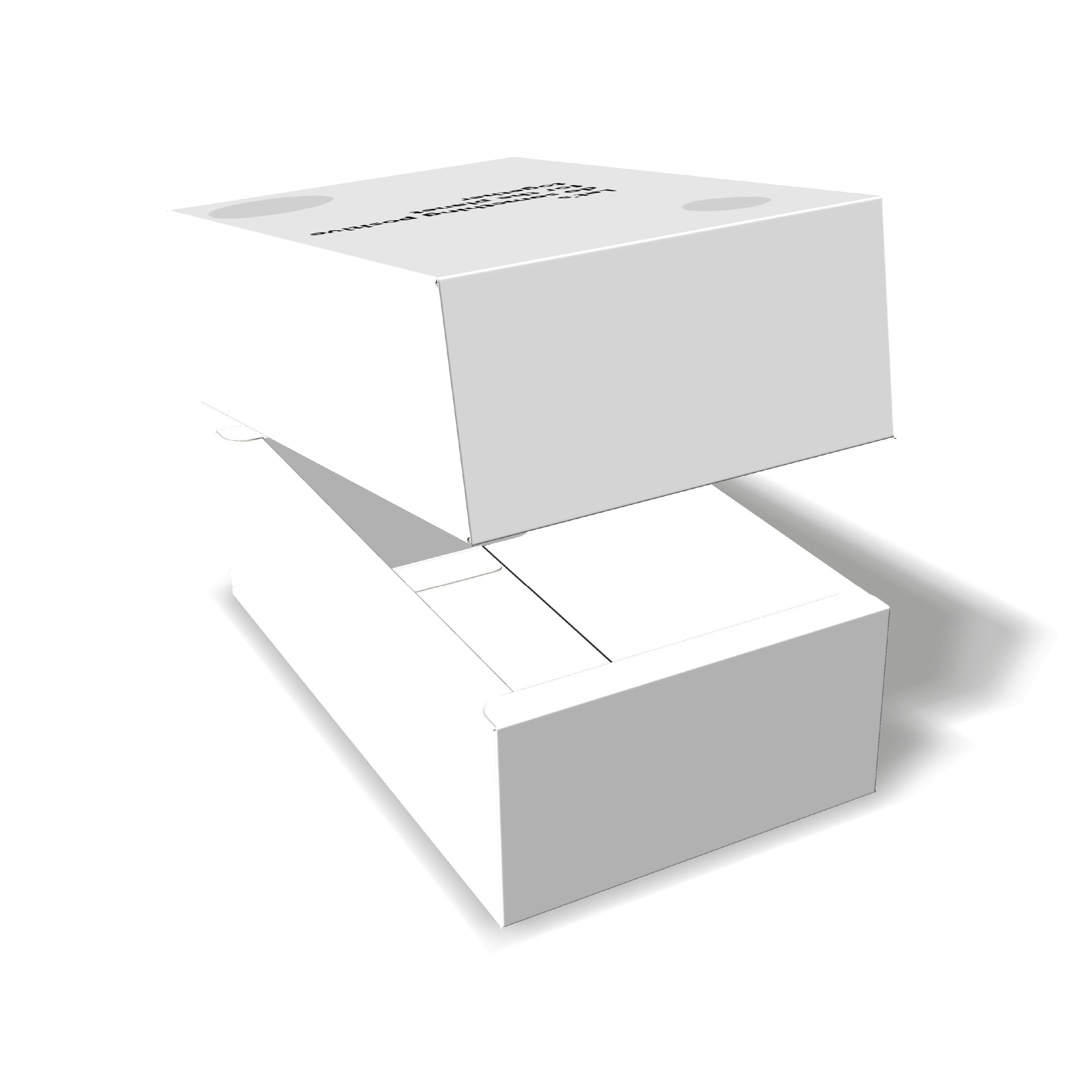 mockup of thick wall tray and sleeve box