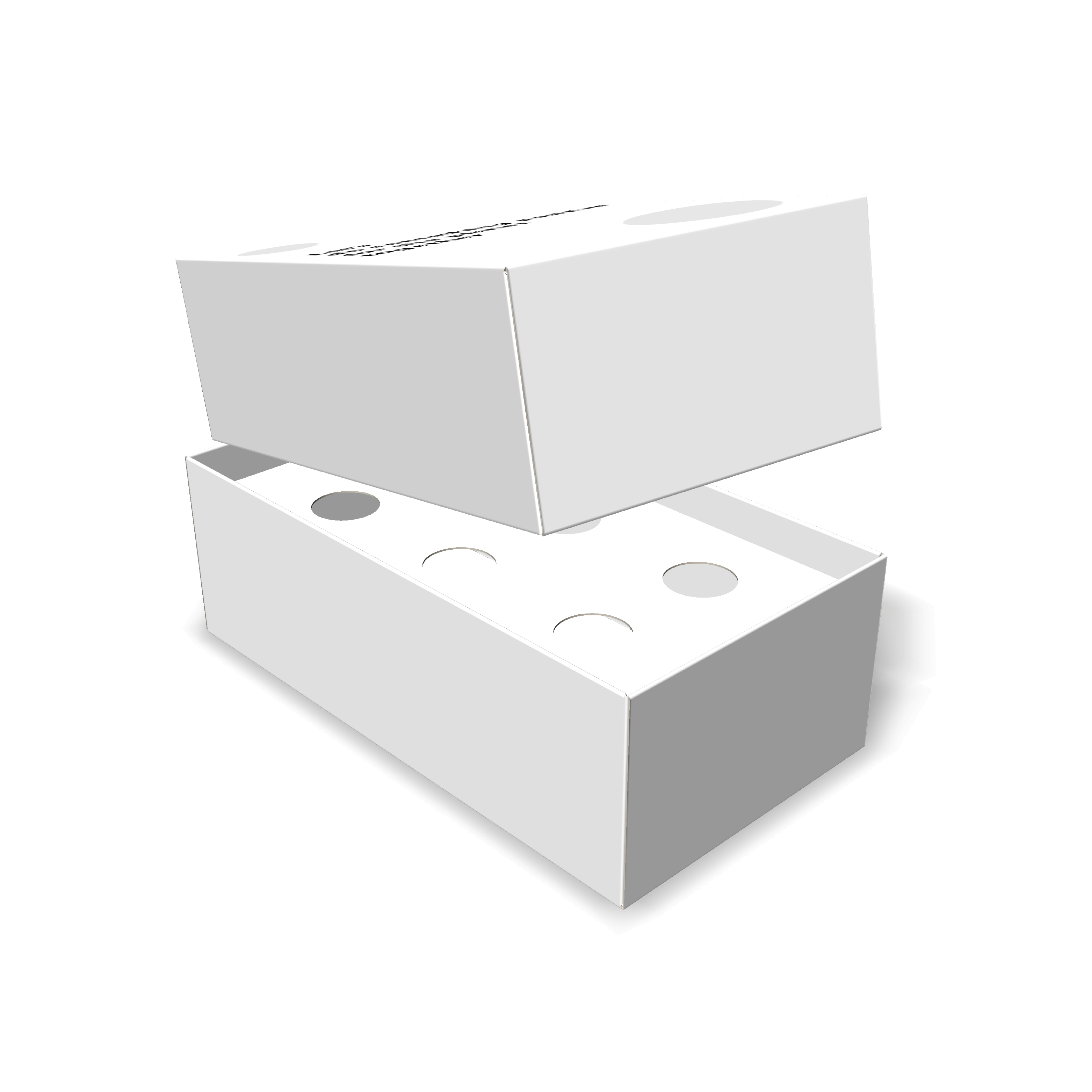 mockup of thin wall tray and cover box with insert