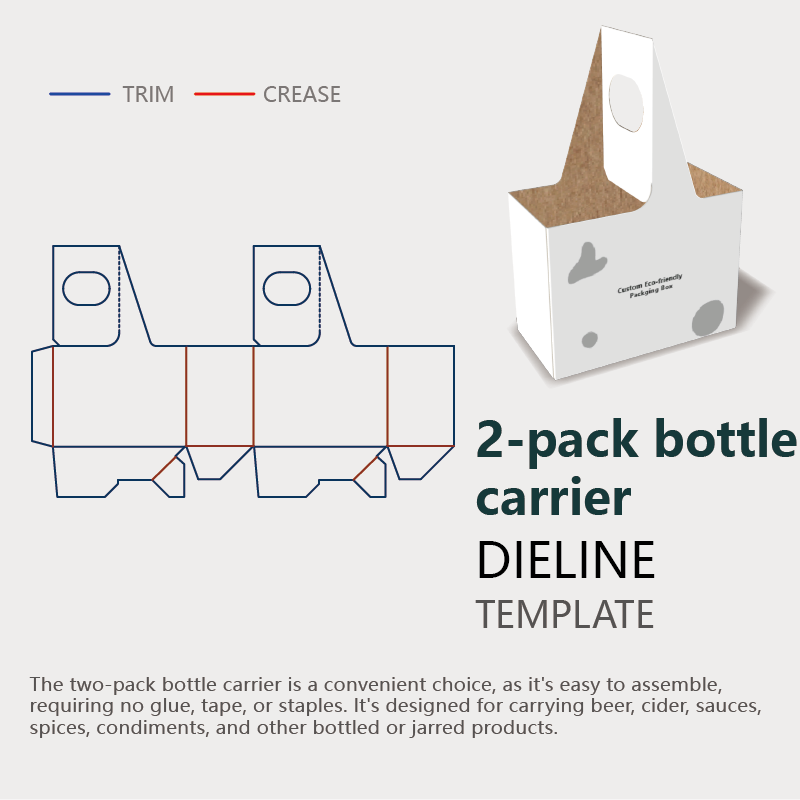 instruction of template for two pack-bottle carrier