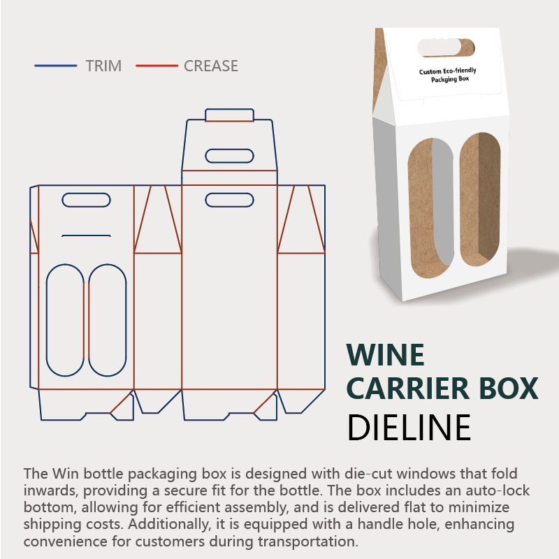  win bottle carrier packaging box template guidelines