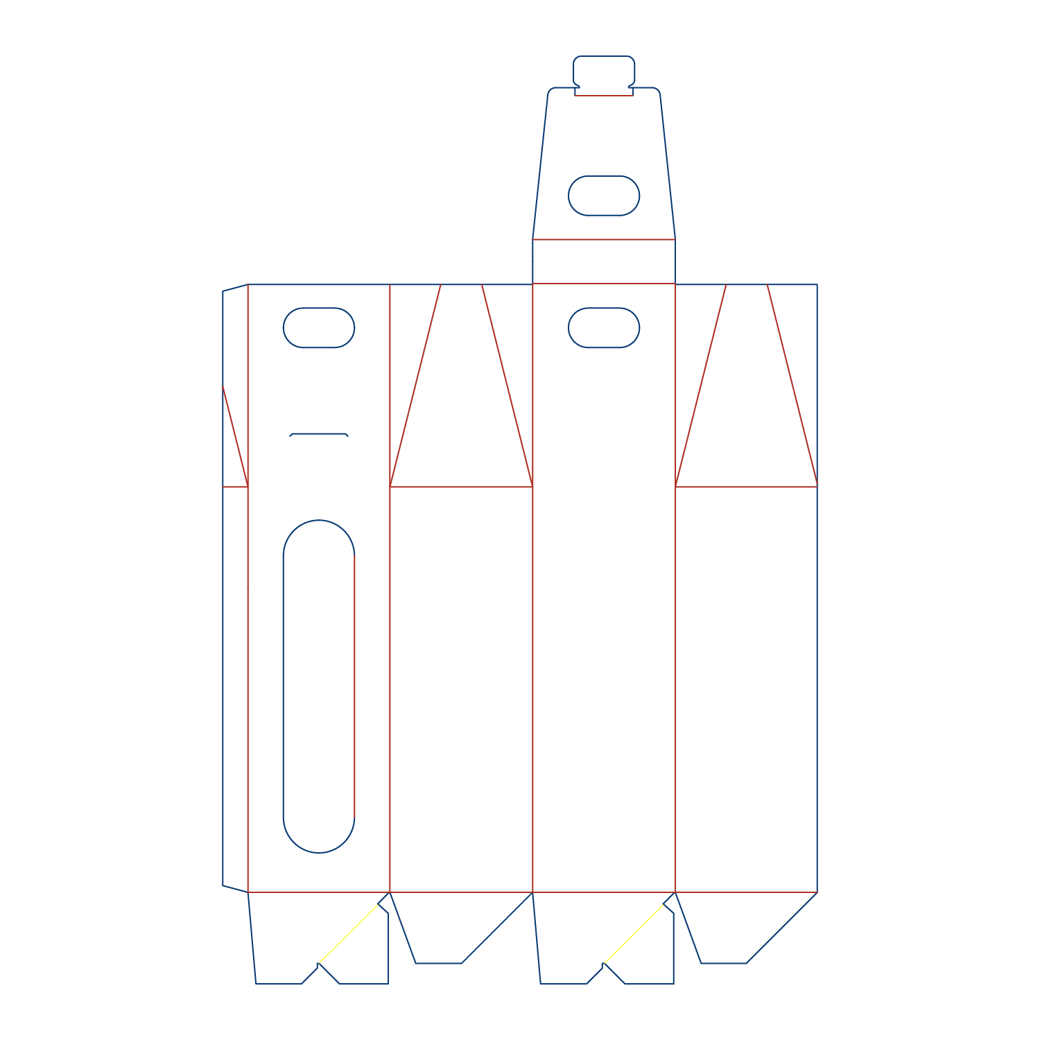  one bottle wine carrier dielines 01
