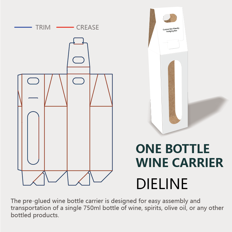  win bottle carrier packaging box template guidelines