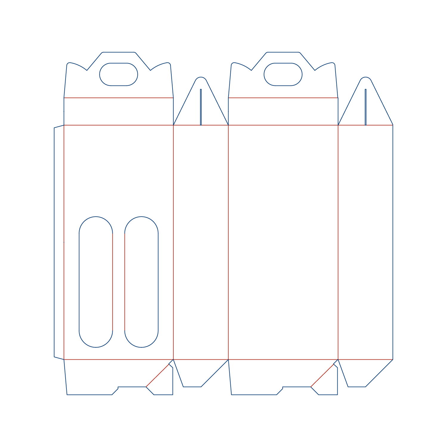  two bottle gift carrier dieline
