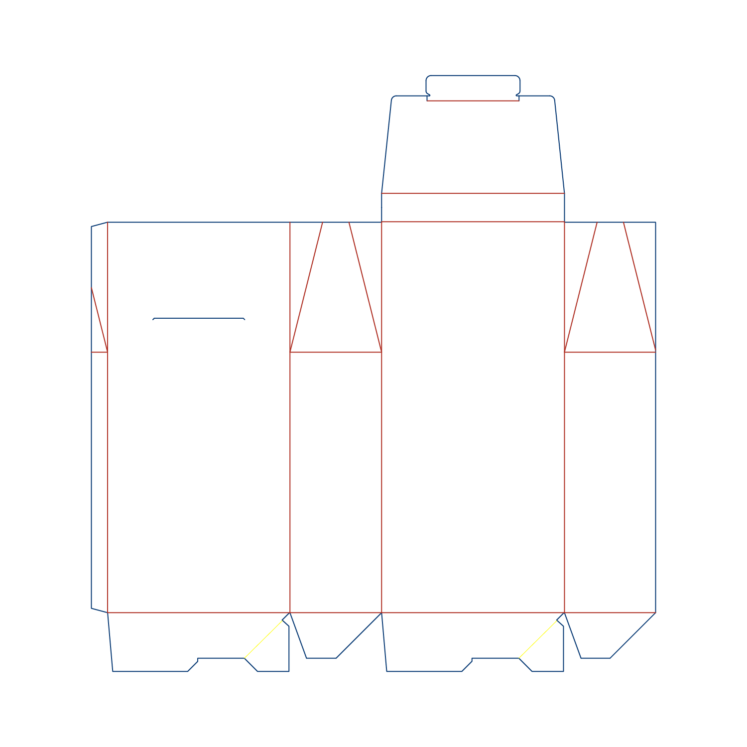  fully customizable bottle carrier without window dieline