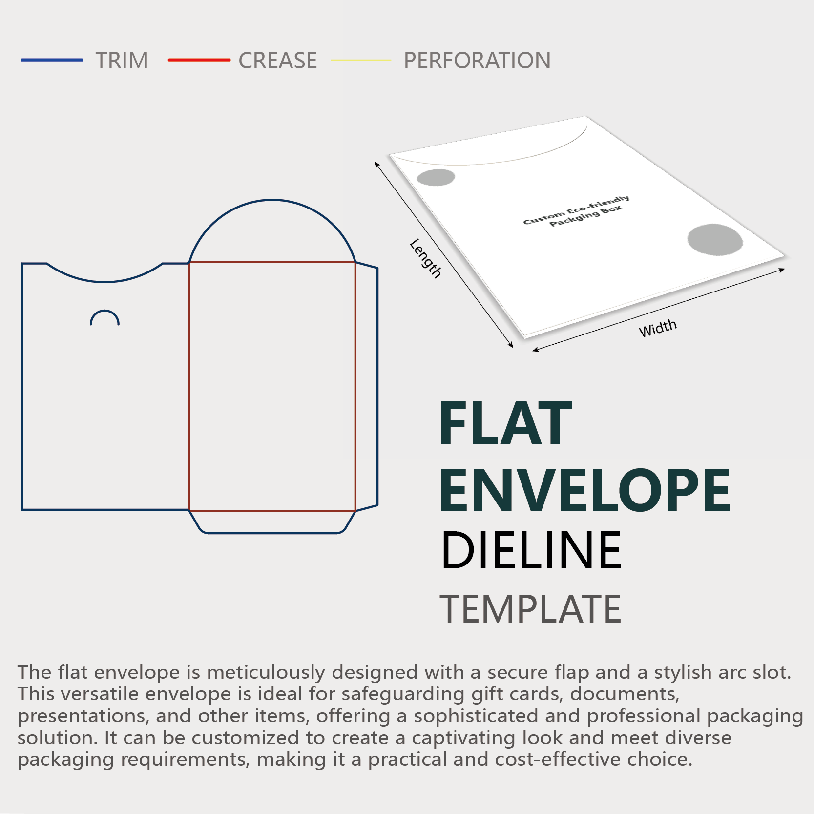  flat envelope packaging dieline guidelines