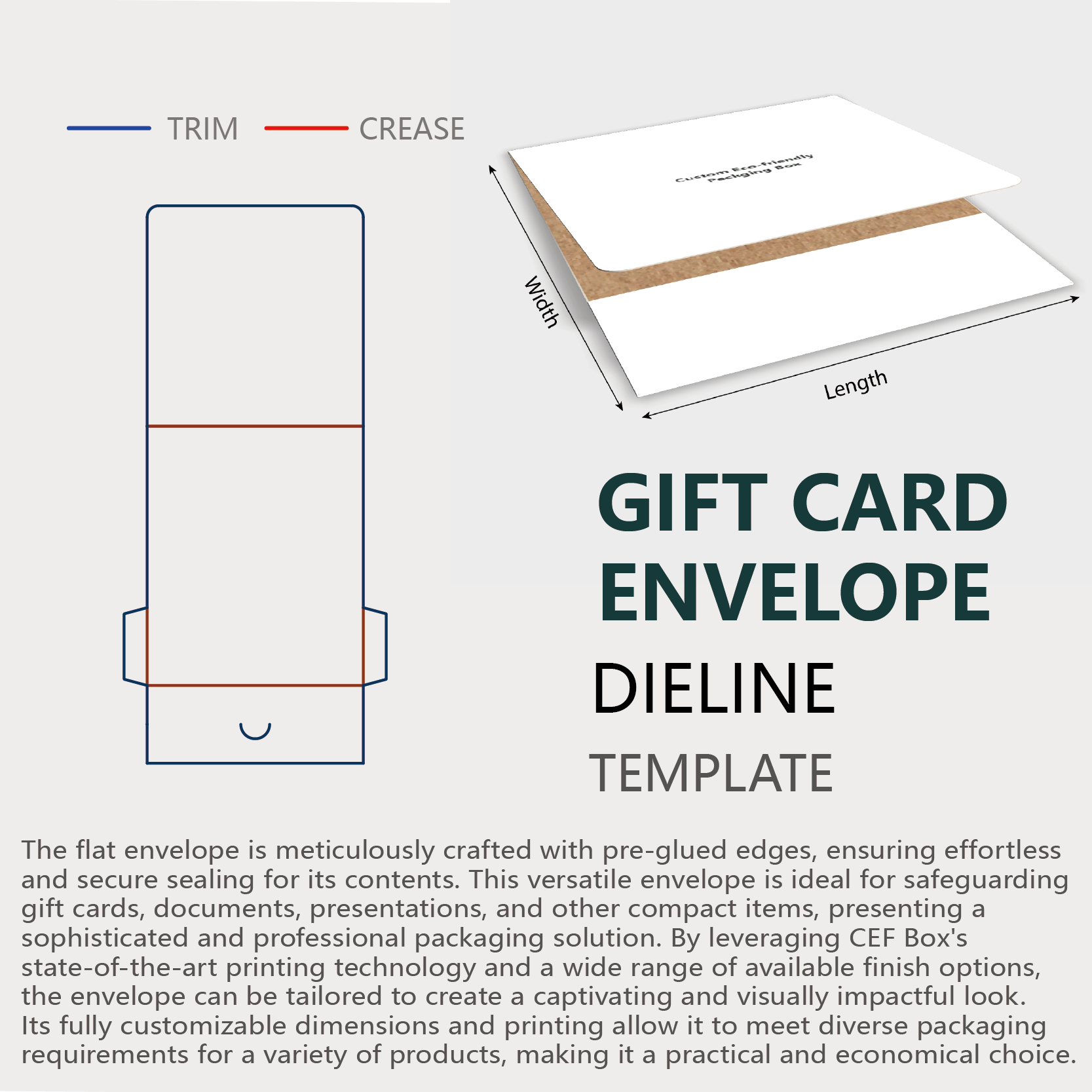  gift card envelope dieline guidelines