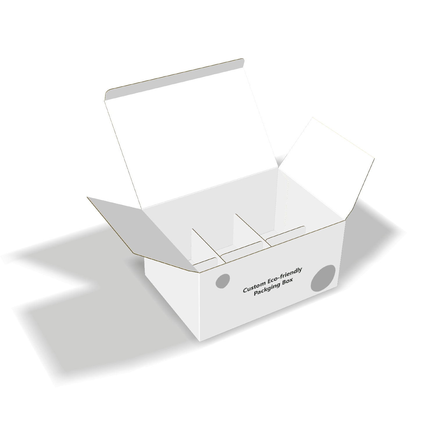  custom folding carton with integrated partitions mockup