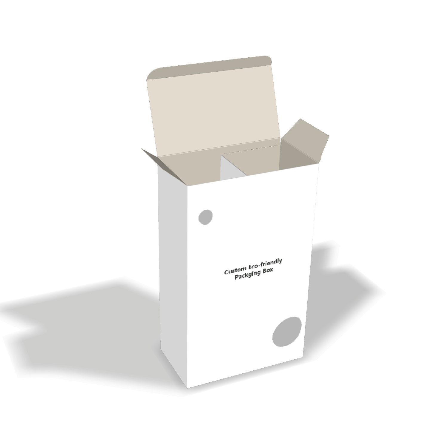  custom folding carton with integrated centered divider
