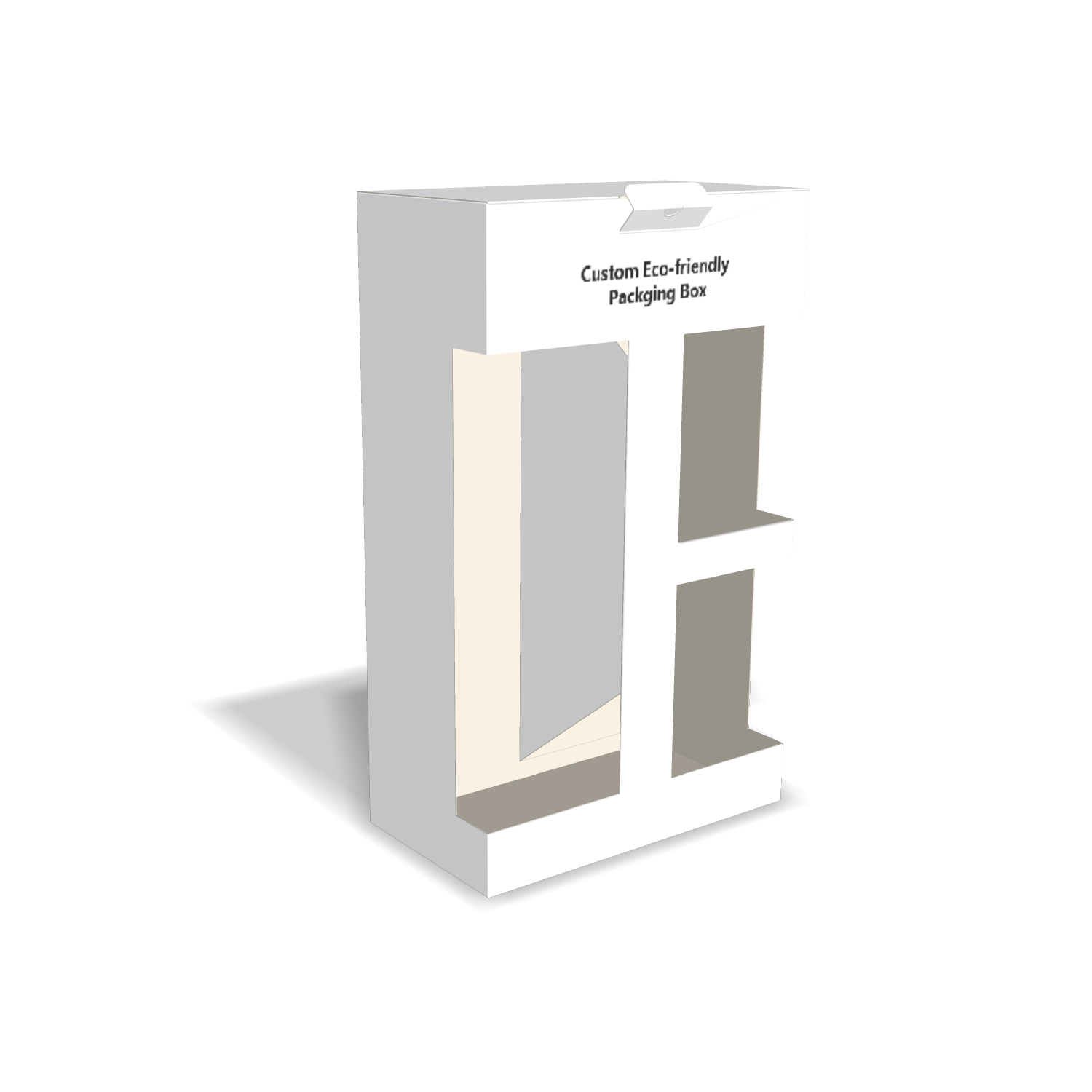  custom folding carton with three windows