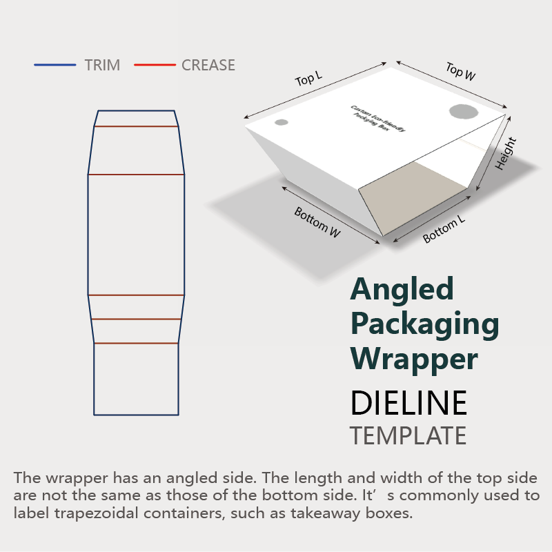  instructions for customizable trapezoidal packaging sleeve