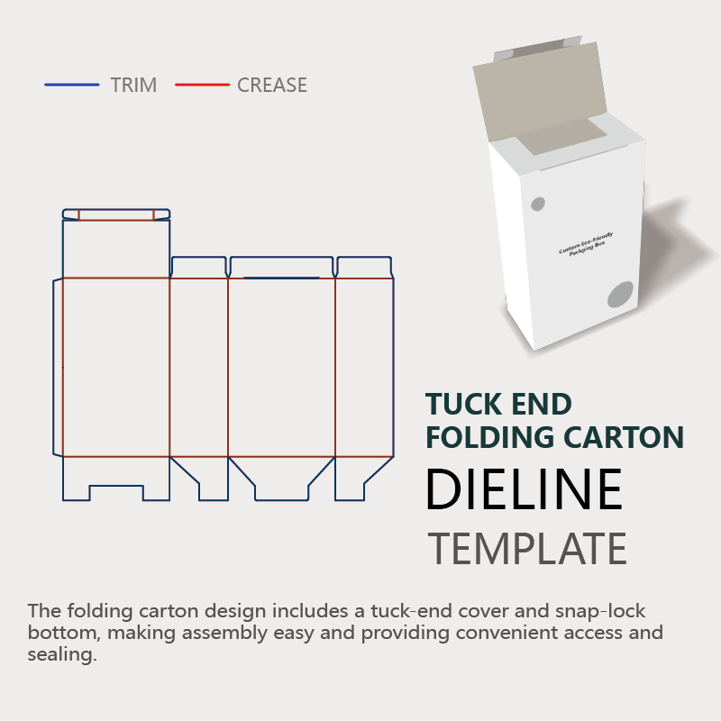  instruction of tuck end folding carton