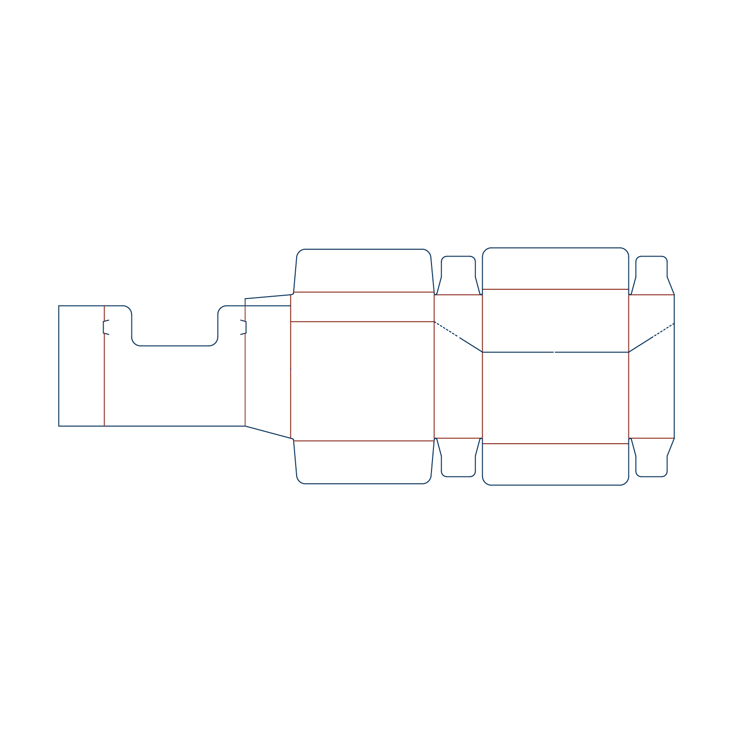 Customizable Skillet Box with Reversible Cover Dieline cefBox