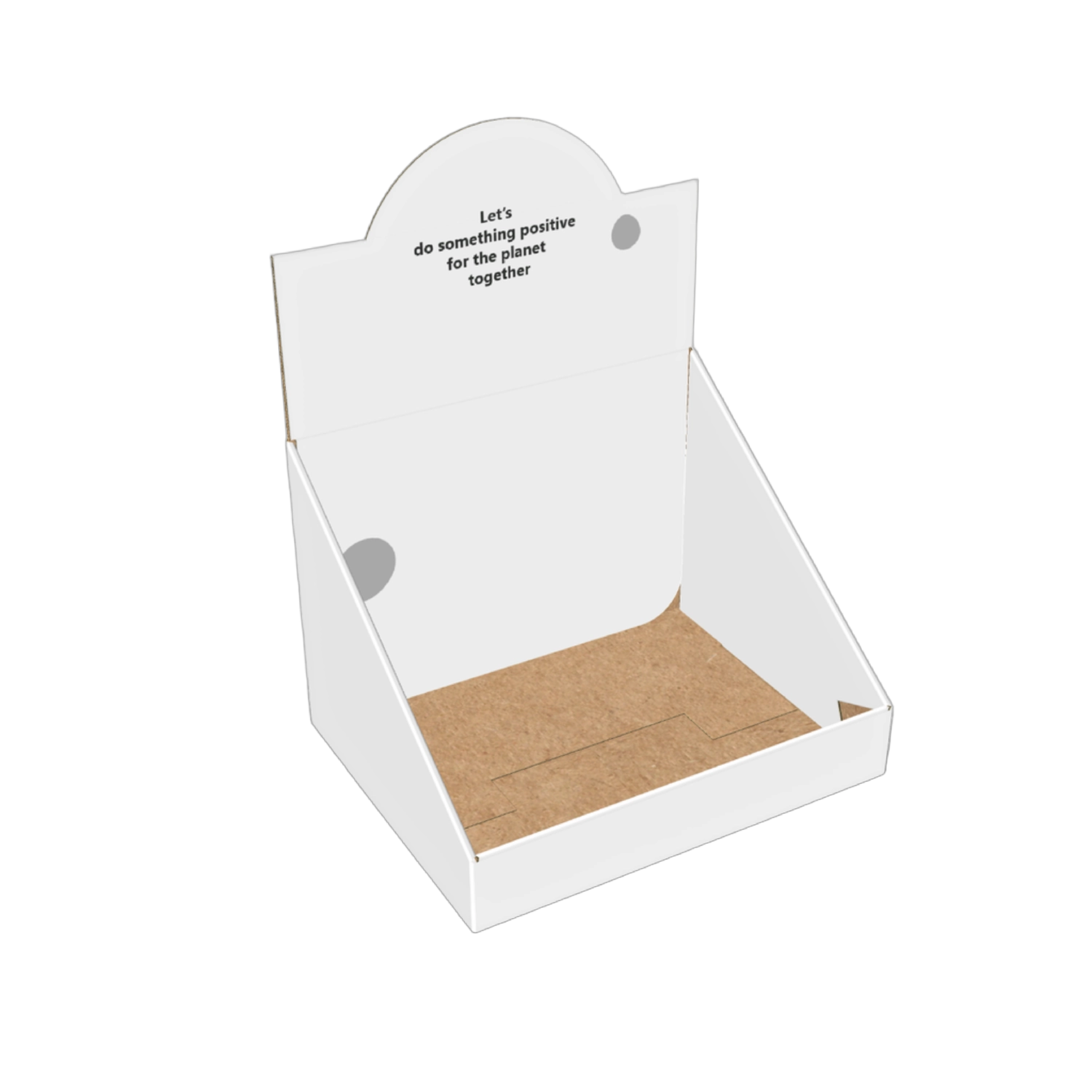  snap lock bottom beveled side wall display carton box