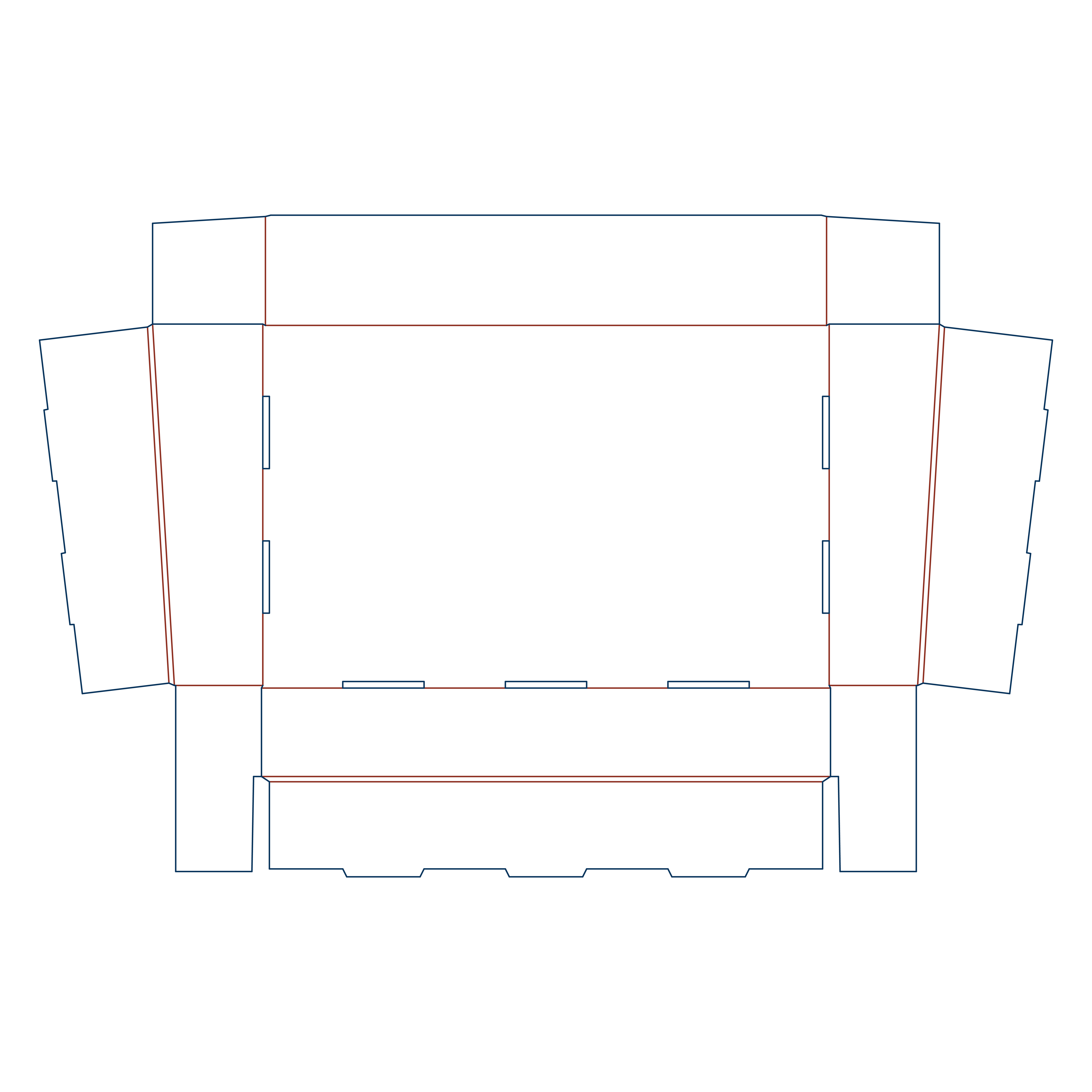  display counter tray box dieline