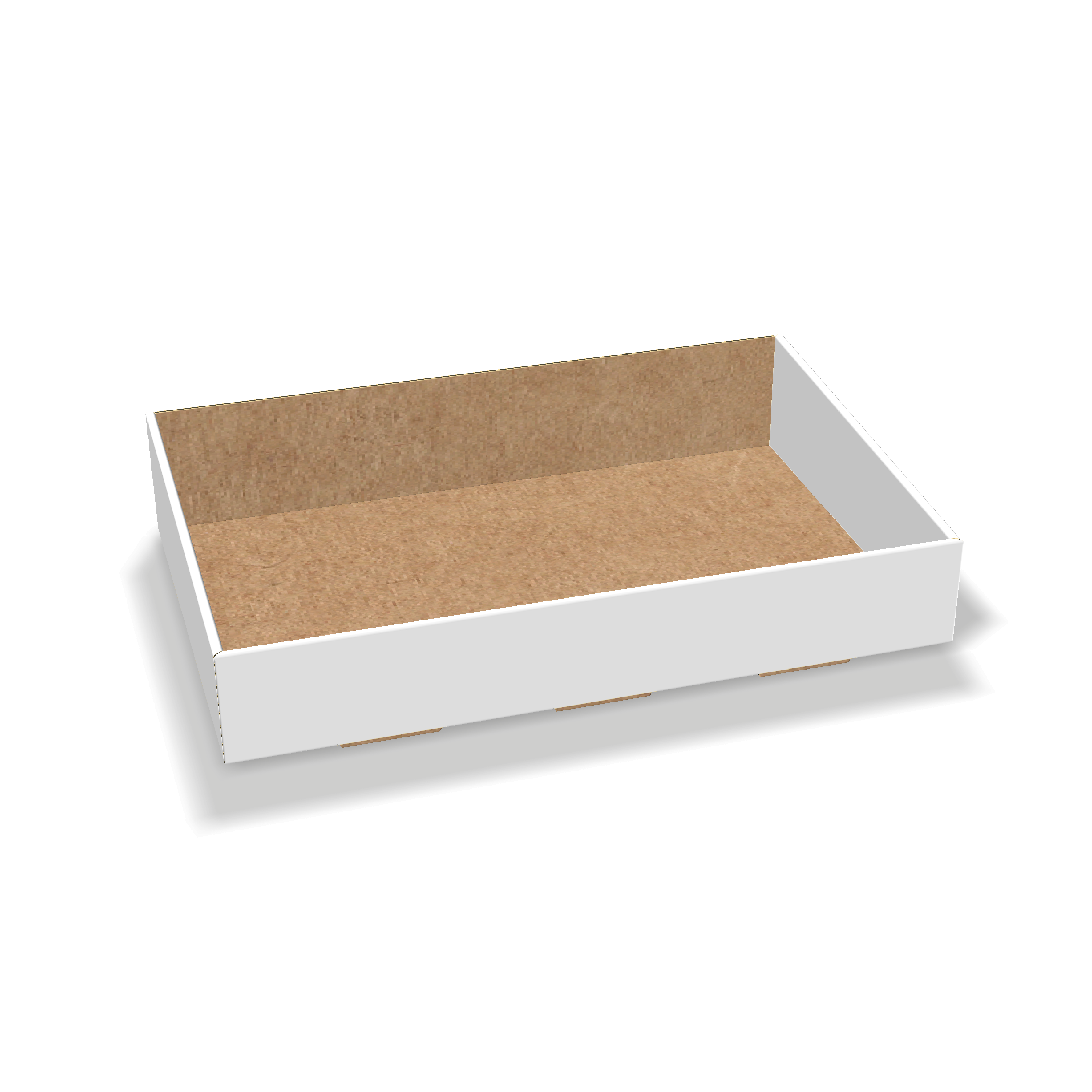  open top display counter tray box dieline 3d mockup