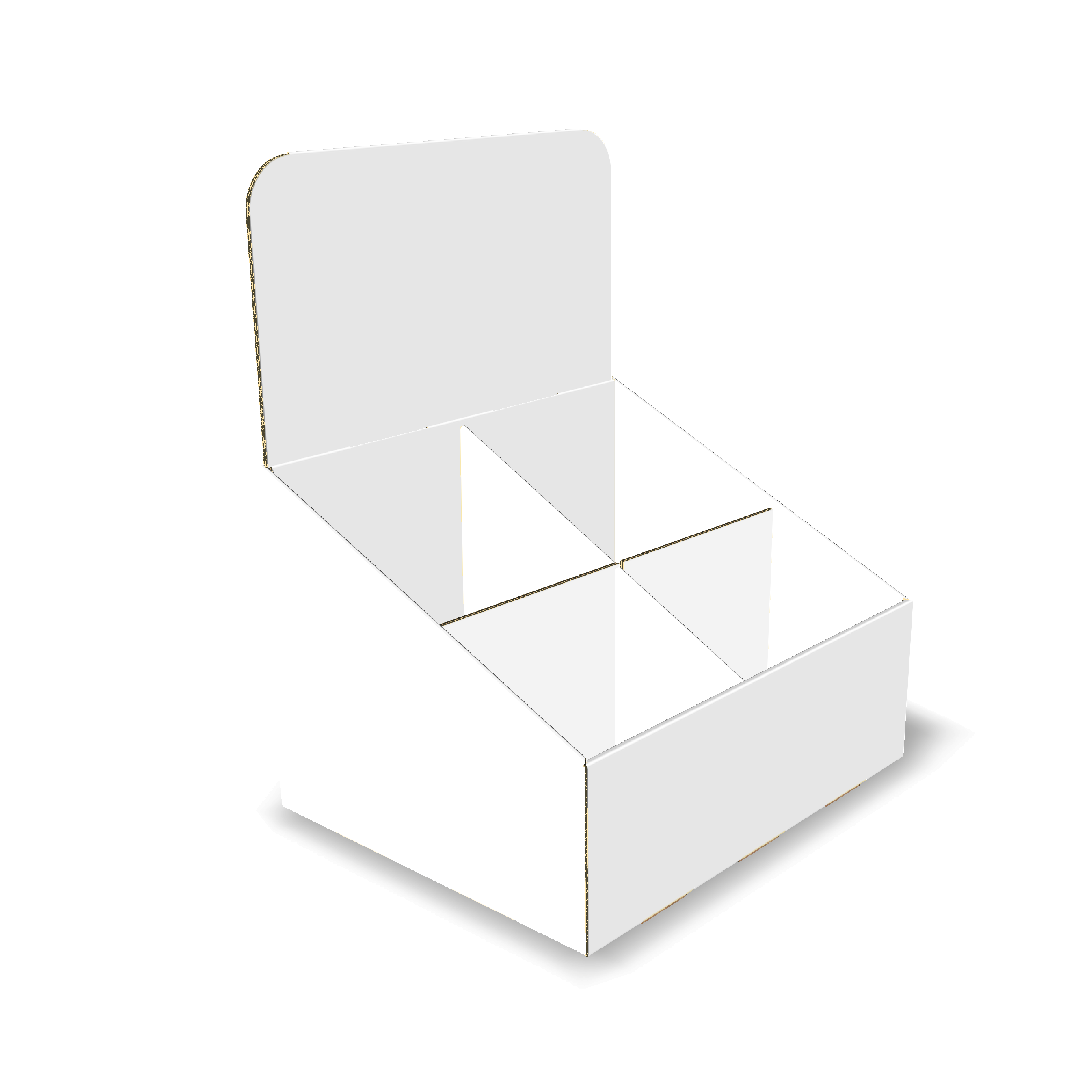  Roll End Base Tray Box with Partitions Mockup