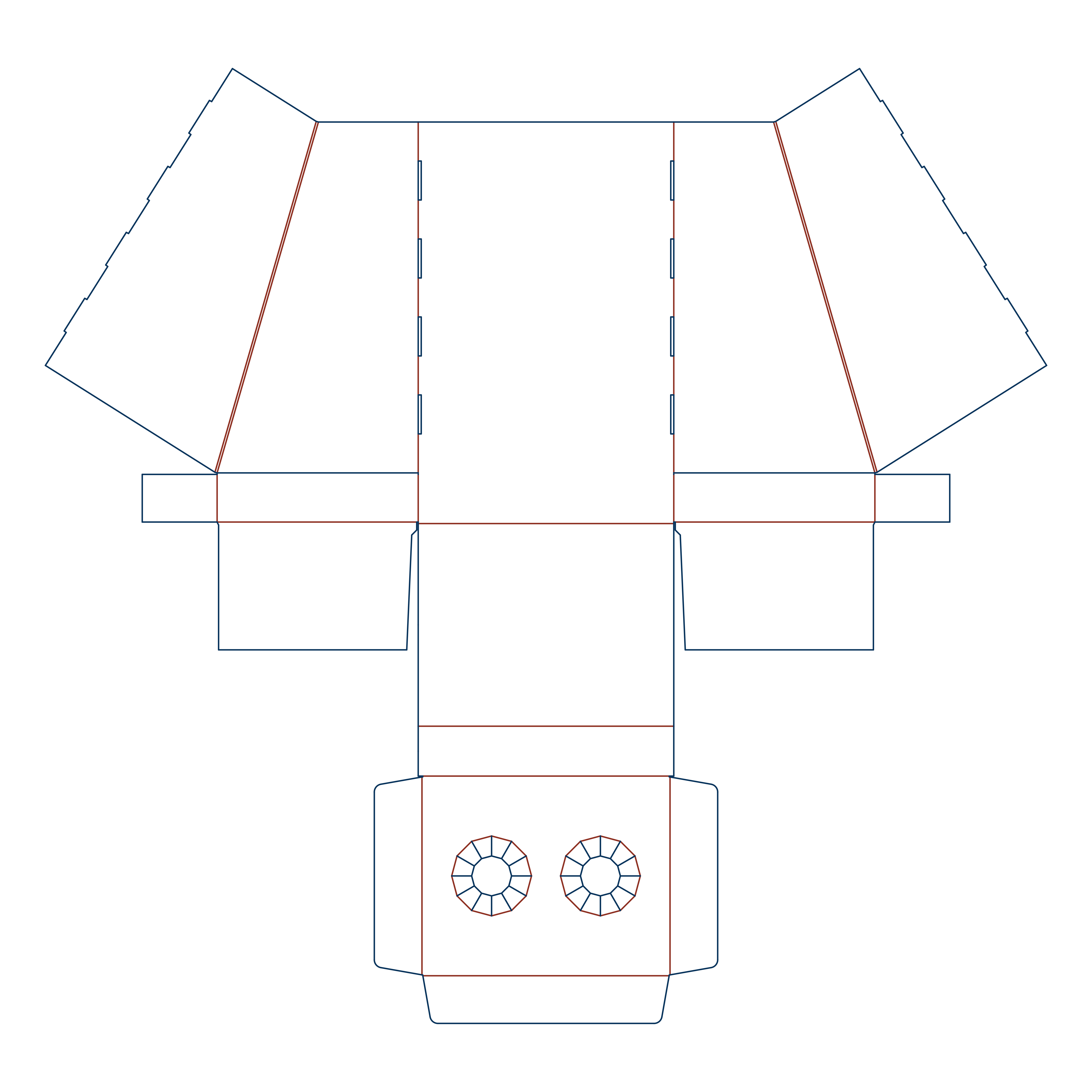  Display with Integrated Inserts Dieline