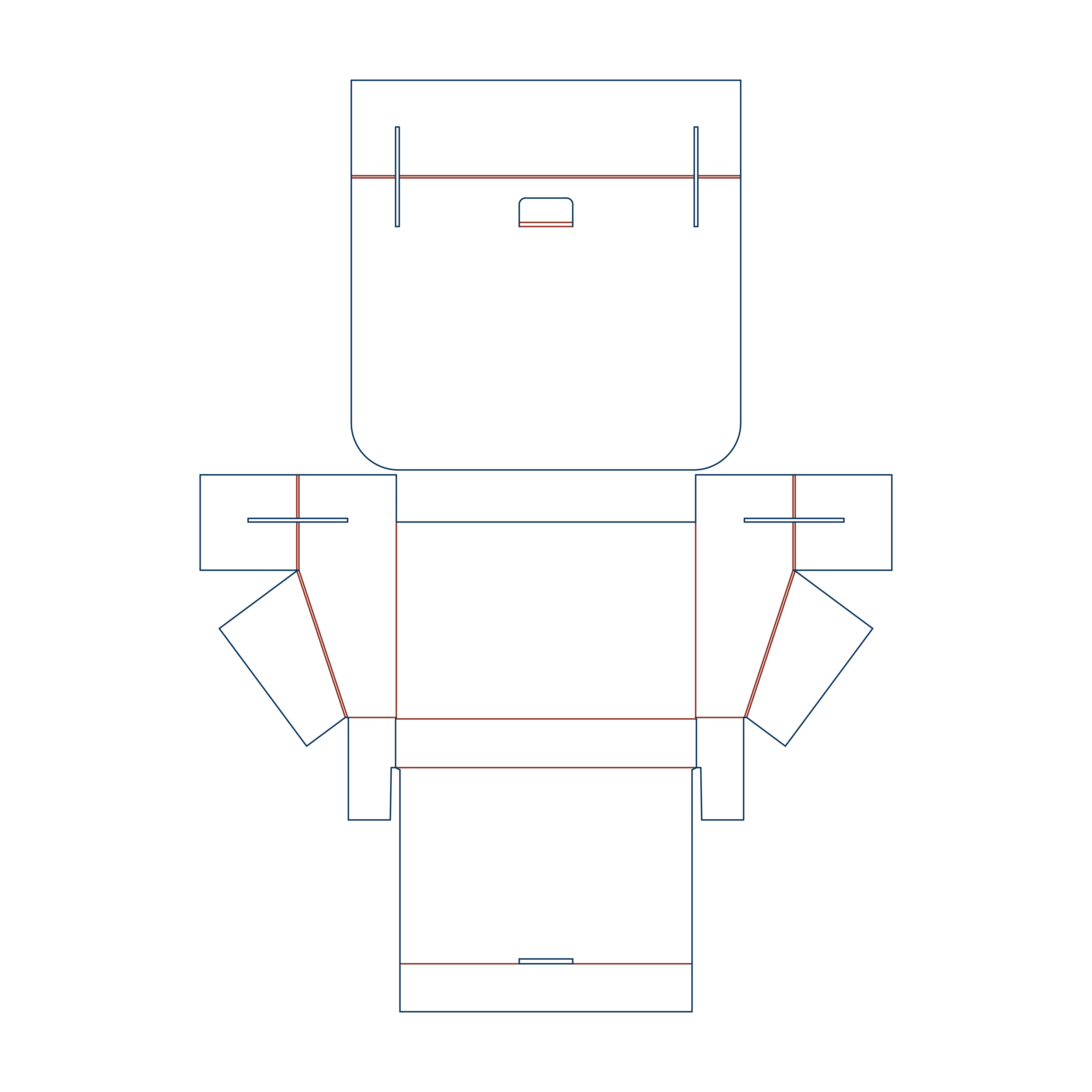 Display with Angled Side Walls and Wider Description Back Panel Dieline