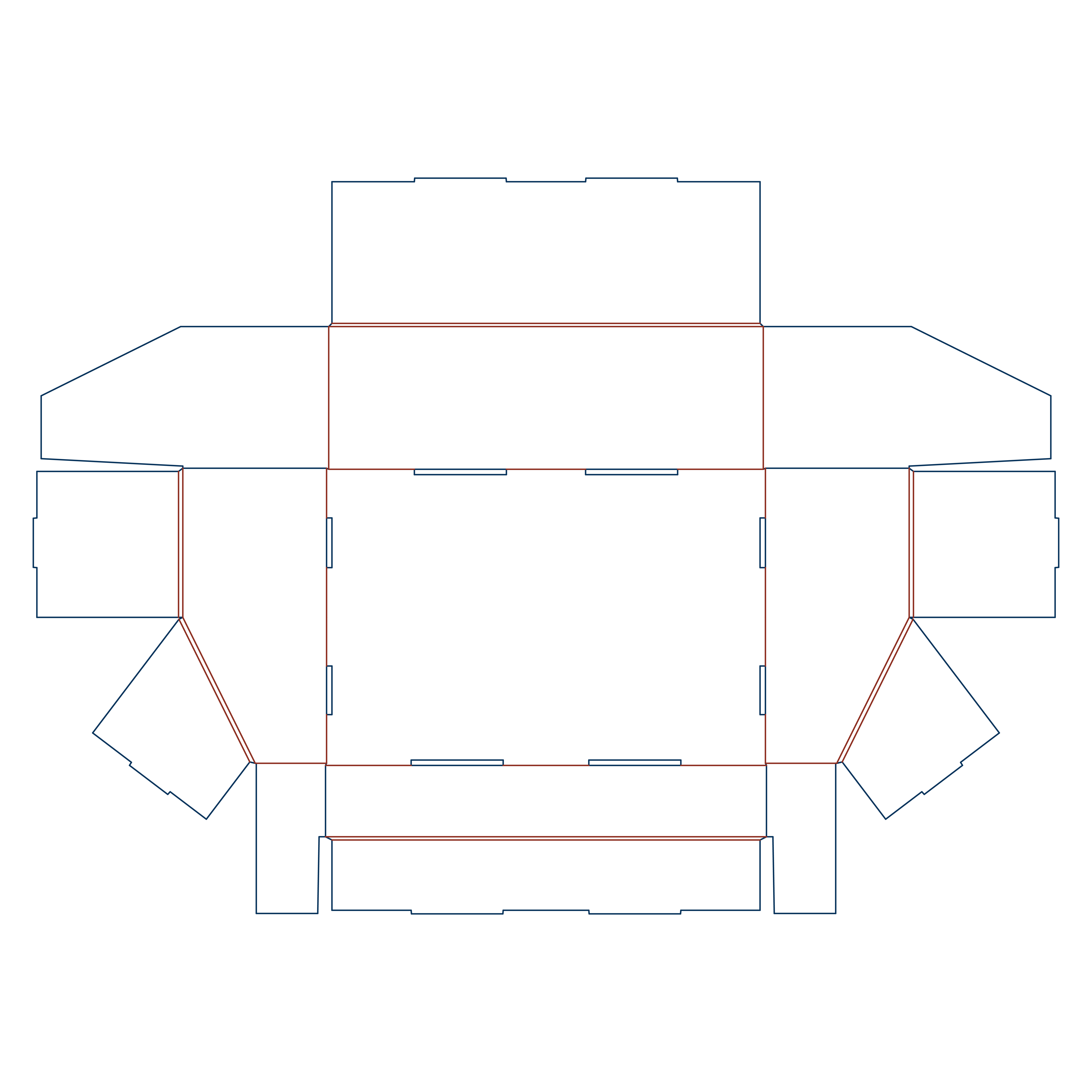 angled counter display tray dielines
