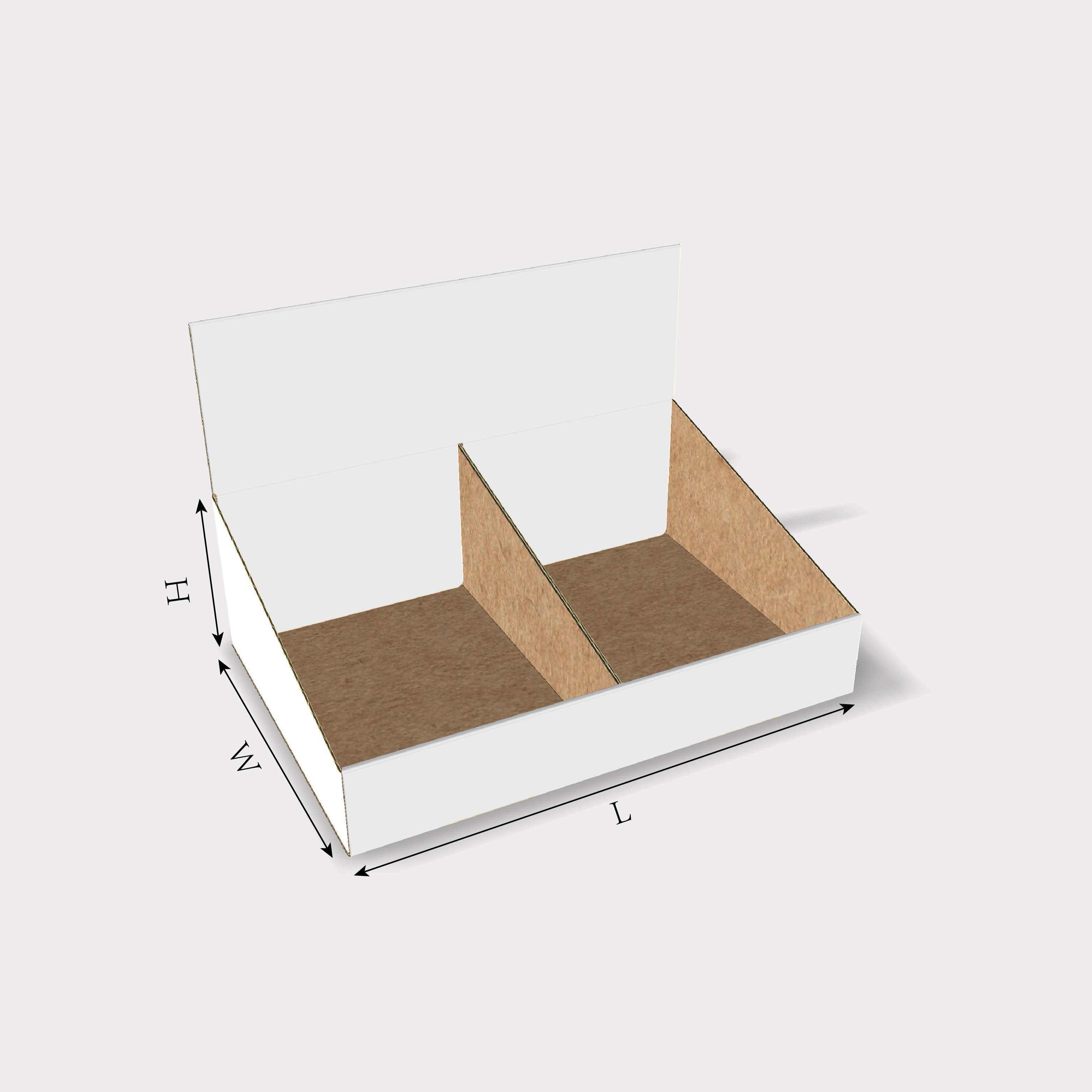  angled counter display with integrated size guides