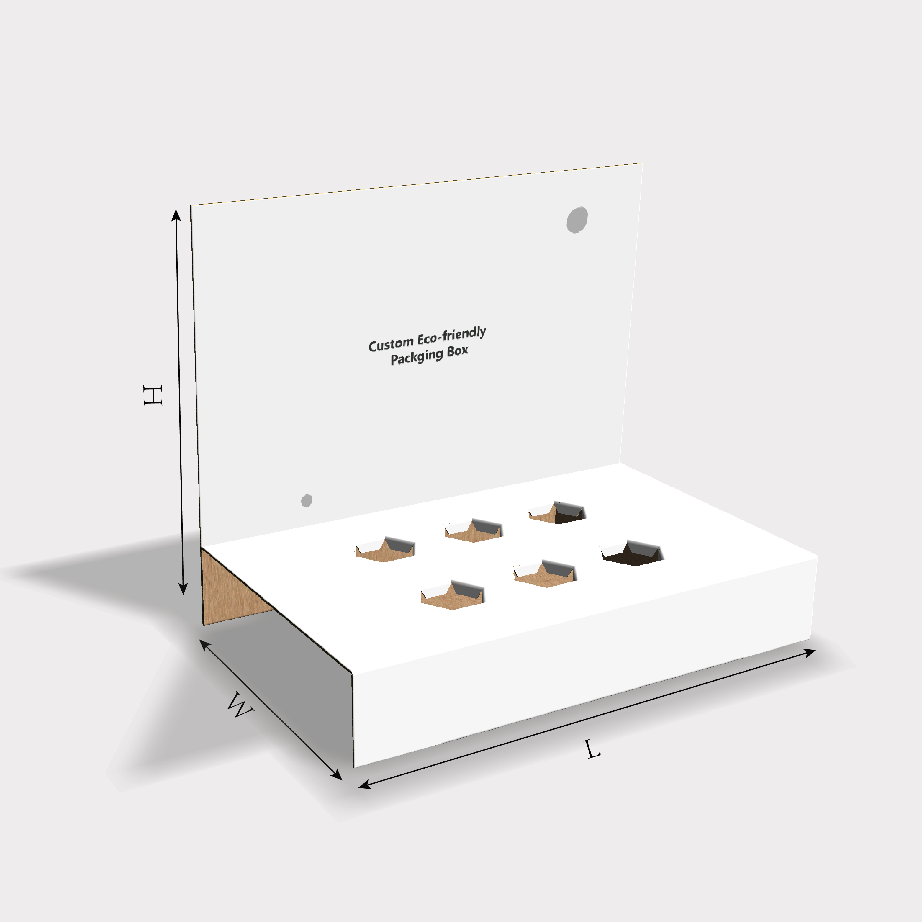  counter display without wall size guides