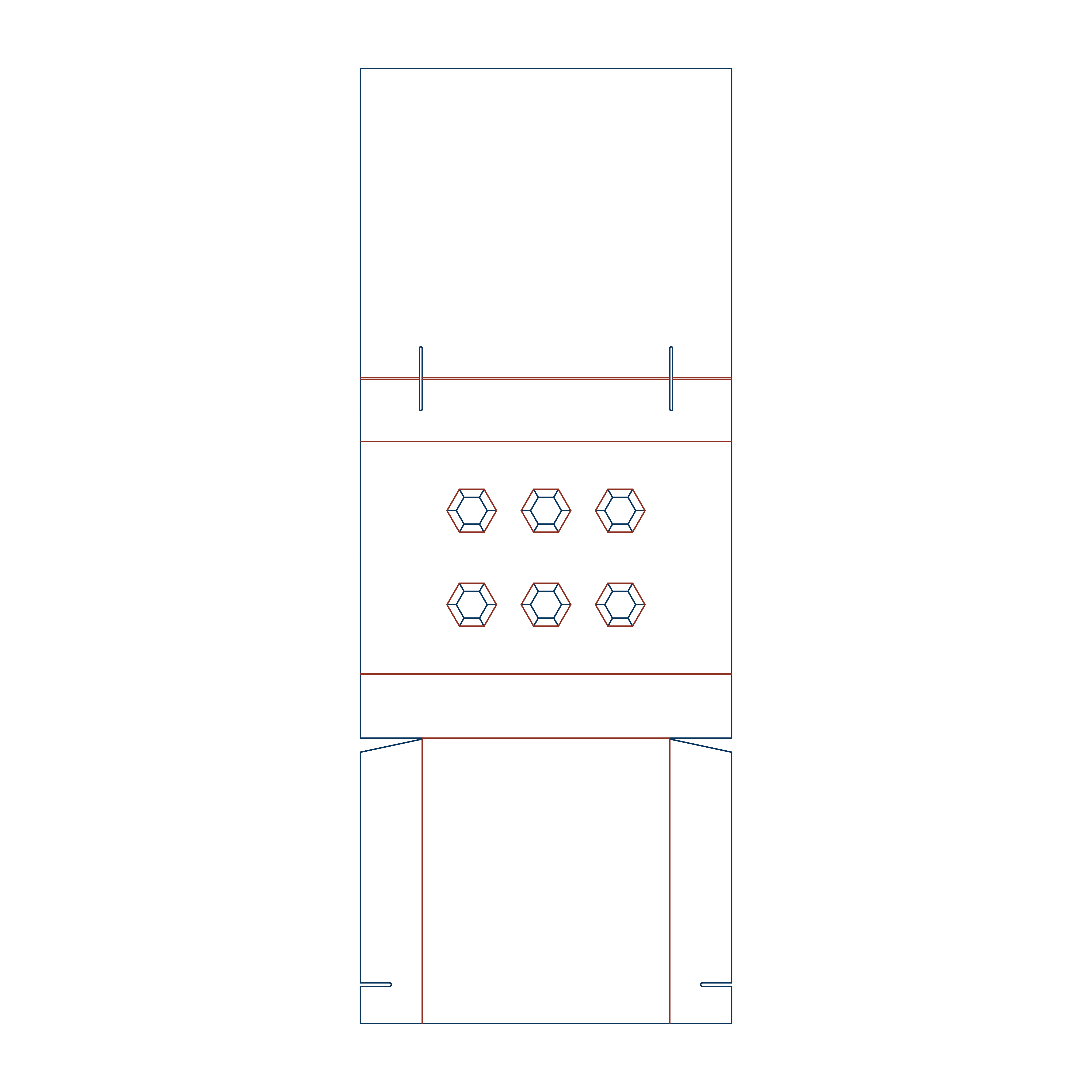  counter display without wall dieline