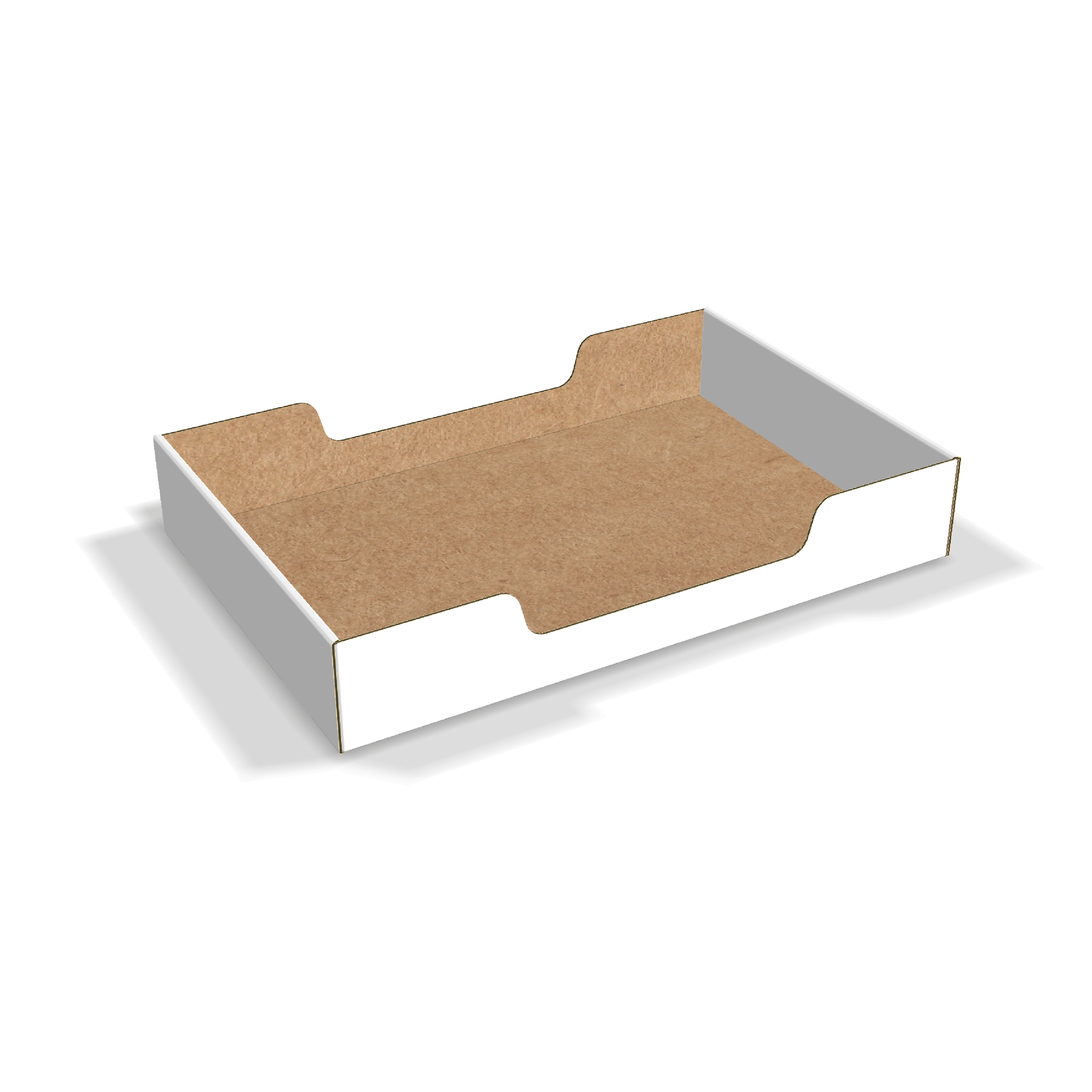  roll end base display tray without lid mockup