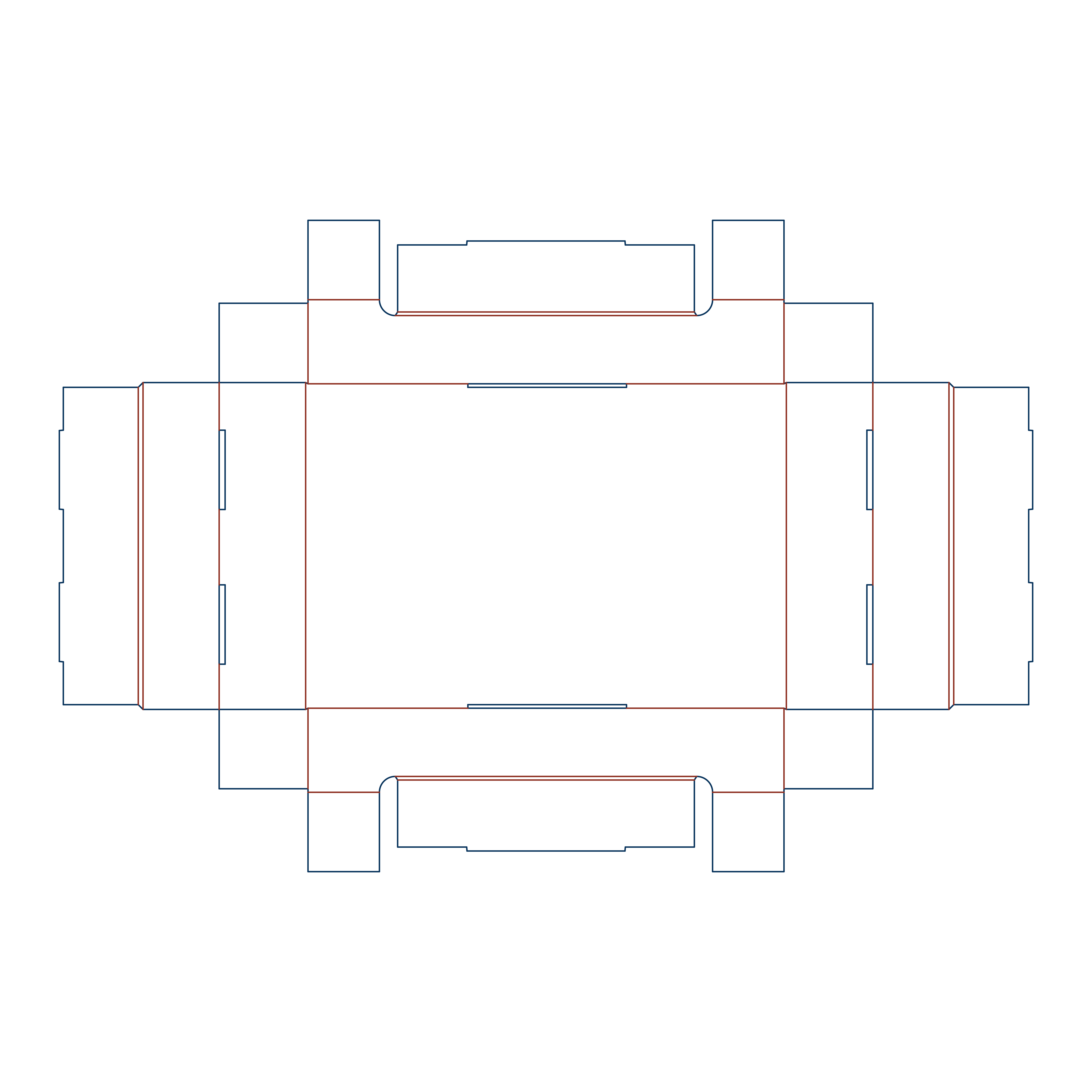  display tray box with partially open top dieline