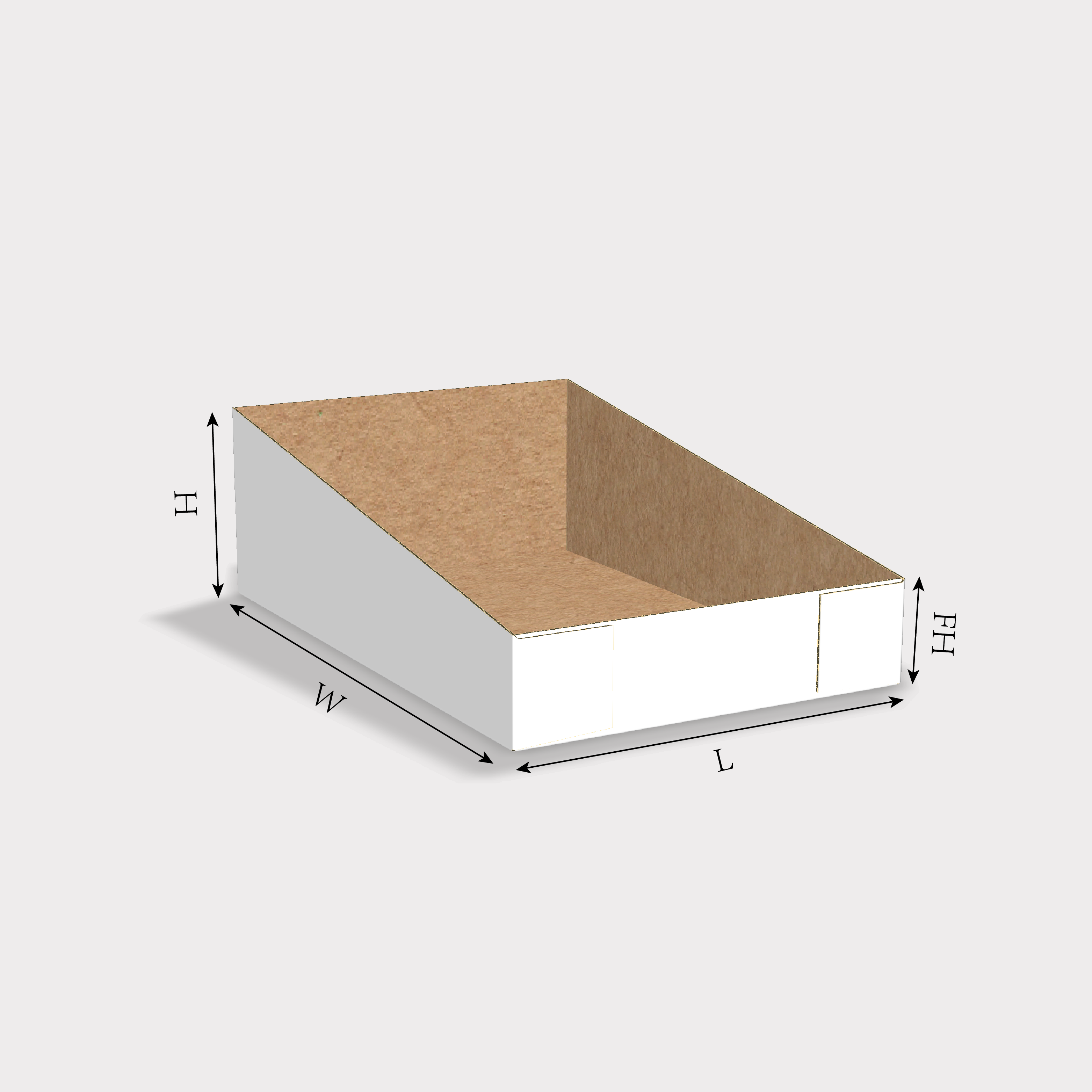  simple display tray with adhesive strip size guides